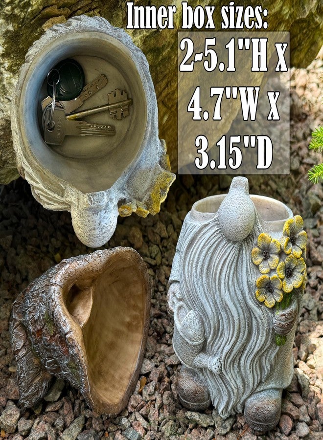 Mood Lab Garden Gnome - Key Hider Gnome Figurine - 9.25 Inch Lawn Statue - for Outdoor or House Decor - Image 3