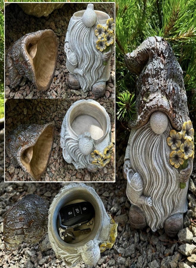 Mood Lab Garden Gnome - Key Hider Gnome Figurine - 9.25 Inch Lawn Statue - for Outdoor or House Decor - Image 5