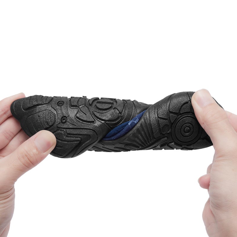 Racqua Boys Girls Kids Water Shoes Quick Dry Swim Beach Pool Outdoor Sports Shoes Non-Slip Breathable Lightweight Aqua Shoes Navy Big Kid 3 - Image 2