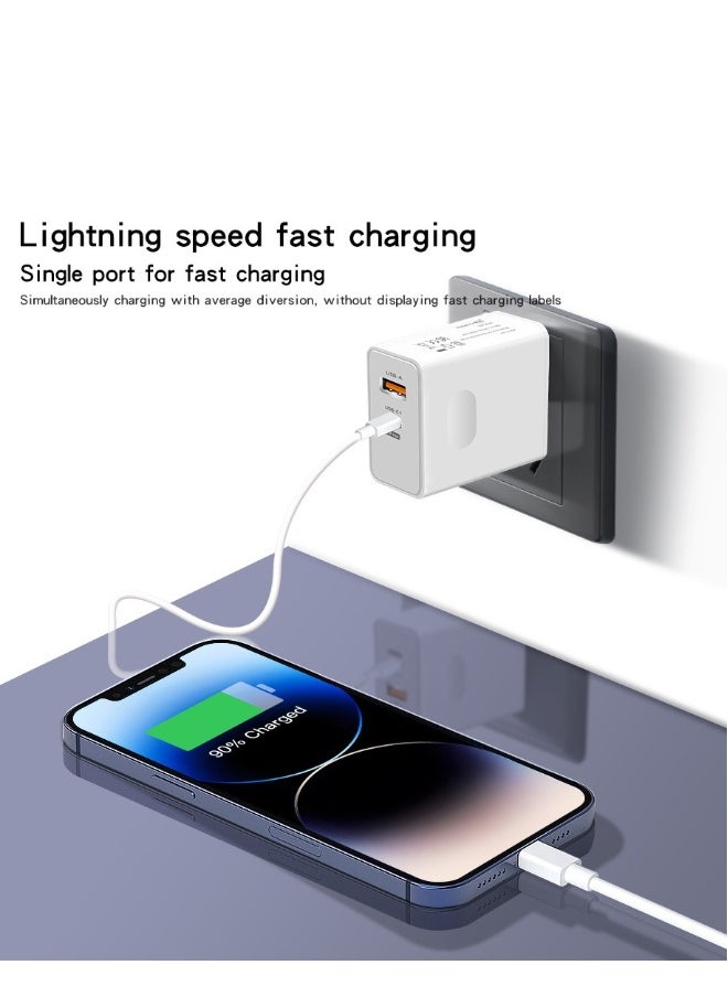 Topleo 120W UK 2 Ports Multifunctional Super Fast Charging Adapter Mobile Phone Charger Travel Power Adapter White  - Image 3