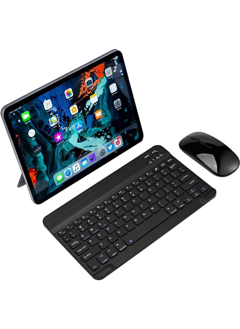 Duhaline Slim Rechargeable Bluetooth Keyboard and Mouse Set Compatible for Apple iPad Air 3rd Generation 10.5" A2152 Tablet  - Image 2