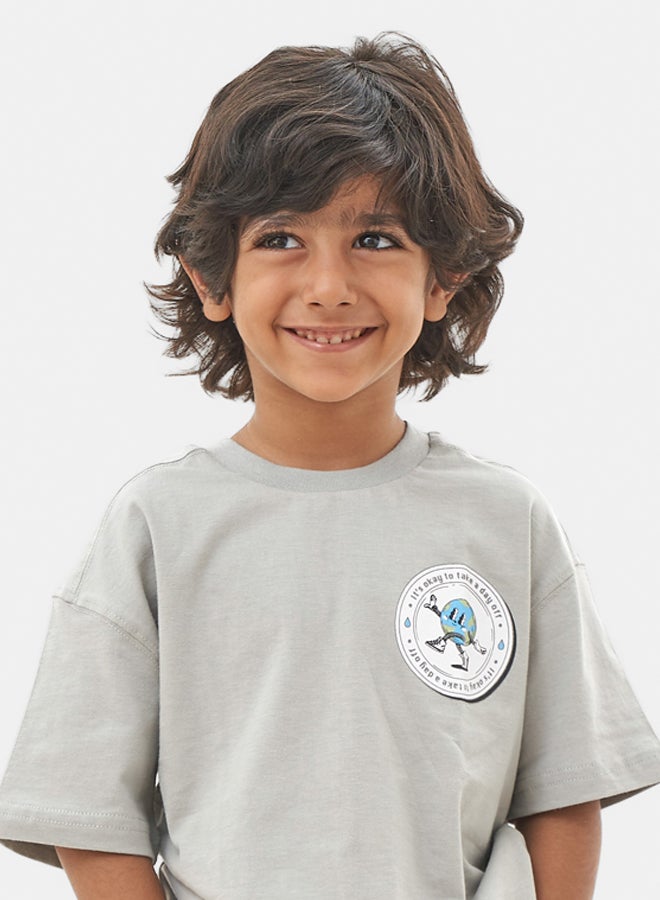 لوفلي لاند تي شيرت رمادي للأولاد - Image 1