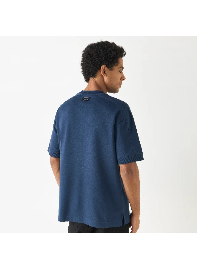 Lee Cooper Lee Cooper Printed T-shirt with Crew Neck and Patch Pocket