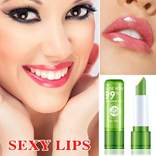 Fusang 3 Pack Aloe Vera LipstickMagic Temperature Color Changing Lipstick Lip GlossLong Lasting Nutritious Moisturizing Lip BalmWaterproof Matte Lip Stick Set Makeup - Image 5