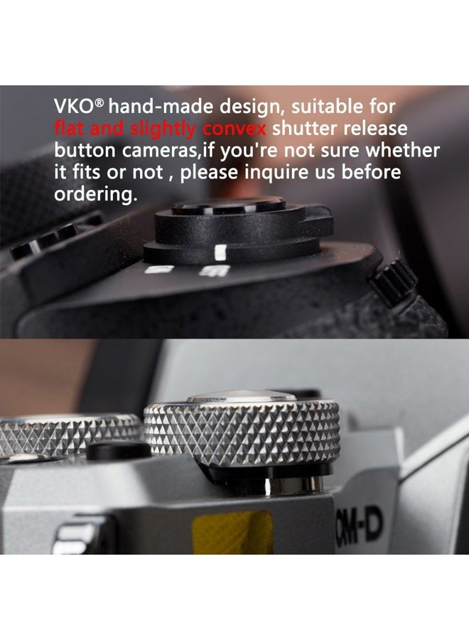 VKO Wood Soft Shutter Release Button Sticker Compatible with A7RIII A7II A7III A7RII RX100 V IV III II A6000 A6300 A6400 X-T100 X-T1 10.5mm Concave Surface Red(Wood Grain Random) - Image 2