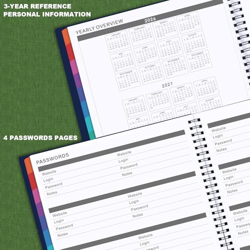 Artfan 2026 Monthly Planner/Calendar - 2026 Planner, JAN 2026 - DEC 2026, 9" x 11" Monthly Planners 2026, 2026 Calendar Planner with Spiral Binding + Tabs + Back Pocket + Notes Pages - Image 3