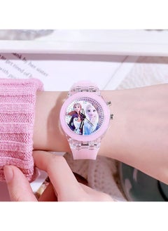Sharpdo LED Ccartoon Ice and Snow Children's Watch Colorful Luminous Soft Silicone Belt Electronic Watch Men And Women Luminous Children Cute Cartoon Colorful Lights Watch  - Image 2