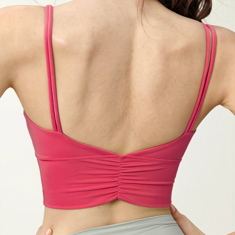 Sports Bra Women Hot Pink S Ultra Light Portable For Travel Gym Studio Easy Pack - Image 5