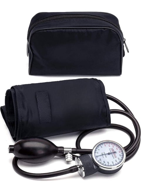 Aneroid Sphygmomanometer with Stethoscope – Manual Blood Pressure Cuff with Universal Cuff 8.7-16.5" and D-Ring – Carrying Case in The kit – Black
