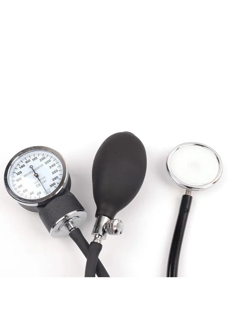 ABJ - Aneroid Sphygmomanometer with Stethoscope – Manual Blood Pressure Cuff with Universal Cuff 8.7-16.5" and D-Ring – Carrying Case in The kit – Black - Image 1