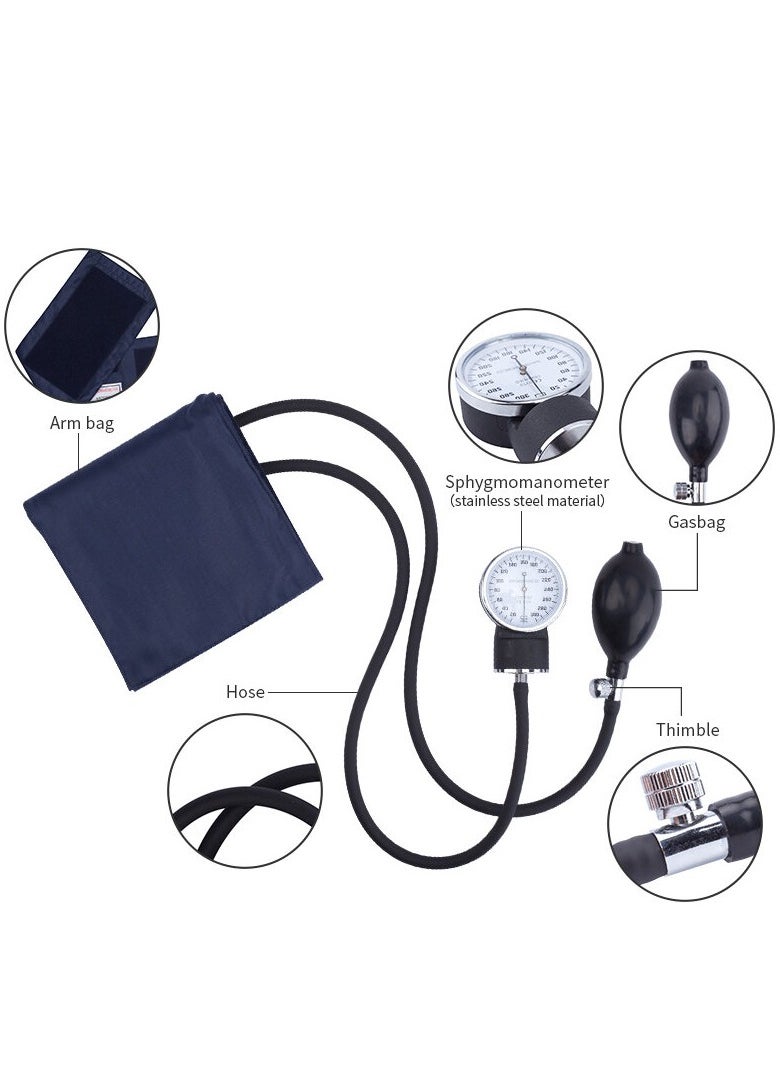 ABJ - Aneroid Sphygmomanometer with Stethoscope – Manual Blood Pressure Cuff with Universal Cuff 8.7-16.5" and D-Ring – Carrying Case in The kit – Black - Image 1