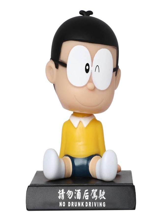 omuda Super Hero Action Figure Limited Edition Bobblehead with Mobile Holder for Car Dashboard, Office Desk & Study Table (Nobita) - Image 1