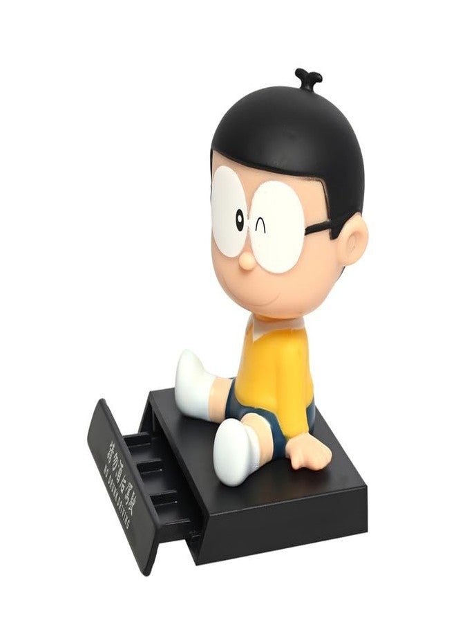 omuda Super Hero Action Figure Limited Edition Bobblehead with Mobile Holder for Car Dashboard, Office Desk & Study Table (Nobita) - Image 5