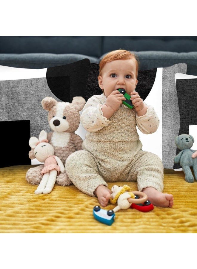 كيلا أغطية وسائد مزخرفة باللونين الأبيض والأسود والرمادي، مجموعة من 4 أغطية وسائد هندسية، أغطية وسائد مزخرفة تجريدية للأريكة، 45*45 سم - Image 5