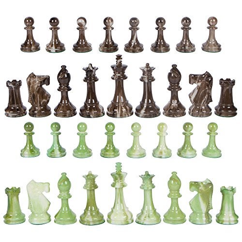 Best Chess Set Zeus High Polymer Heavy Weighted Chess Pieces with 375 Inch King and Extra Queens Pieces Only No Board - Image 5