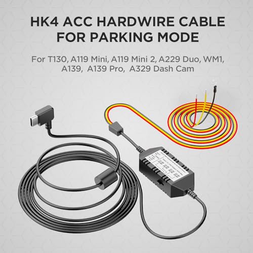 VIOFO HK4 Acc Hardwire Cable, USB-C Hard Wire Cable for A329 series/A229 series/A119Mini2/A139Pro/WM1/T130 Dash Cam, Low Voltage Protection for Parking Mode (Fuse Tap Not Included) - Image 2