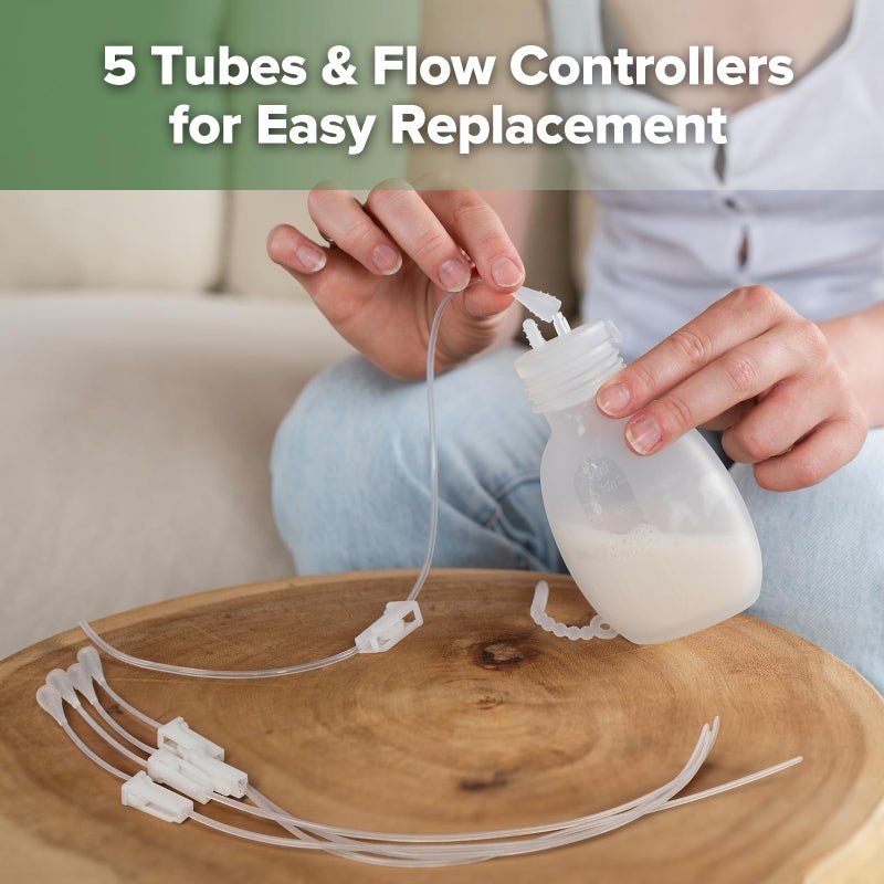 haakaa Supplemental Feeding Tube & Pouch Set,Baby Supplemental Nursing System,SNS Breastfeeding System,Food Grade Silicone - Image 5