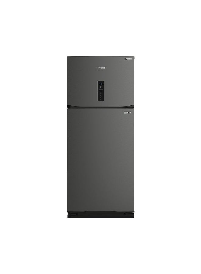 TORNADO Refrigerator Inverter Digital No Frost 396 Liter Dark Stainless RF-480ATV-DST
