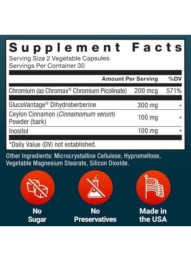 Force Factor Ultra Berberine Enhanced Absorption, with Ceylon Cinnamon, Dihydroberberine & Chromium, 5X Absorption, 2X Longer Lasting, Promote Lean Body Mass, 60 Vegetable Capsules - Image 5