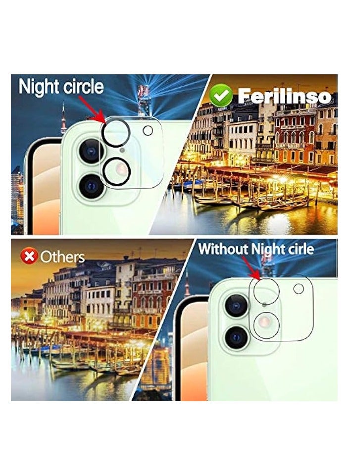 PROMASS Not Affect The Flash Compatible With Iphone 12 3D Camera Lens Protector, [2 Pack] Tempered Glass Case Friendly [Full Coverage Protection - Image 3