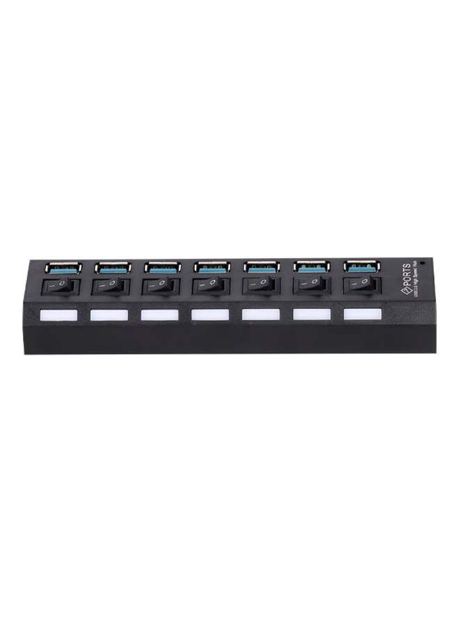 NIBEMINENT 7-Port USB Hub Black - Image 2