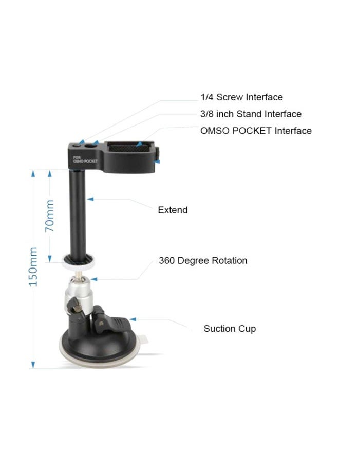 NIBEMINENT Mount Bracket Stabilizer For DJI Osmo Pocket Handheld Camera Black  - Image 2
