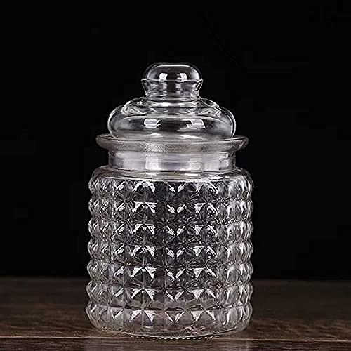 Dizgoy Storage Pop Jar Glass Storage Jars With Airtight Lid,Kitchen Food Cereal Containers For Storage,Canister Set Ideal For Flour,Pickle Masala,Food Jam,Sugar,Coffee,Spice Jars 300Ml(2),Transparent - Image 1