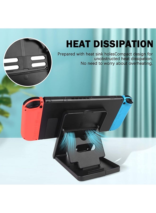 Wffo Game Console Stands - Compatible with Switch/Switch OLED/Switch Lite Switch Stand - 4 PiecesThumb Grip Stick Cover - for Nintendo Switch Thumb Grips - Foldable Switch Stand Compact Design - Adjustable Gaming Desktop Stand for Nintendo Switch Console - Image 4
