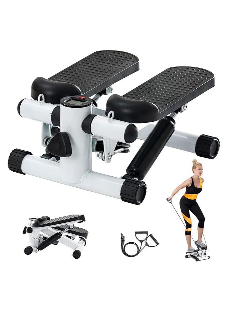 Generic - Hrelec Mini Stepper for Exercise, Stair Steppers for Exercise at Home, Step Fitness Machine with Resistance Band and Calories Count, Black - Image 1