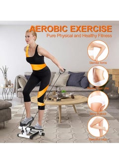 Generic Hrelec Mini Stepper for Exercise, Stair Steppers for Exercise at Home, Step Fitness Machine with Resistance Band and Calories Count, Black  - Image 2