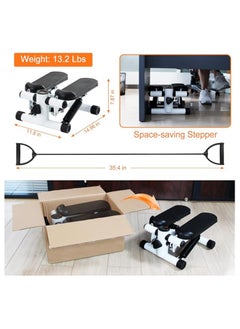 Generic Hrelec Mini Stepper for Exercise, Stair Steppers for Exercise at Home, Step Fitness Machine with Resistance Band and Calories Count, Black  - Image 4