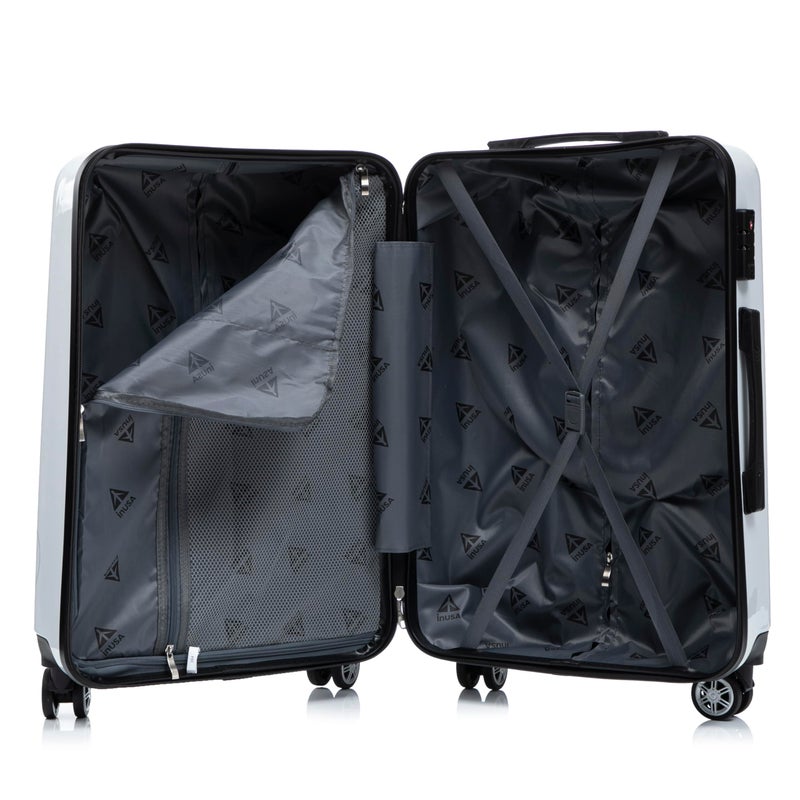 InUSA Fusion Print Luggage with Spinner Wheels | Durable Lightweight Hardside Suitcase | Travel Bag with Handle and Trolley | 20 Inch Carry-On Spinner Luggage - Image 5