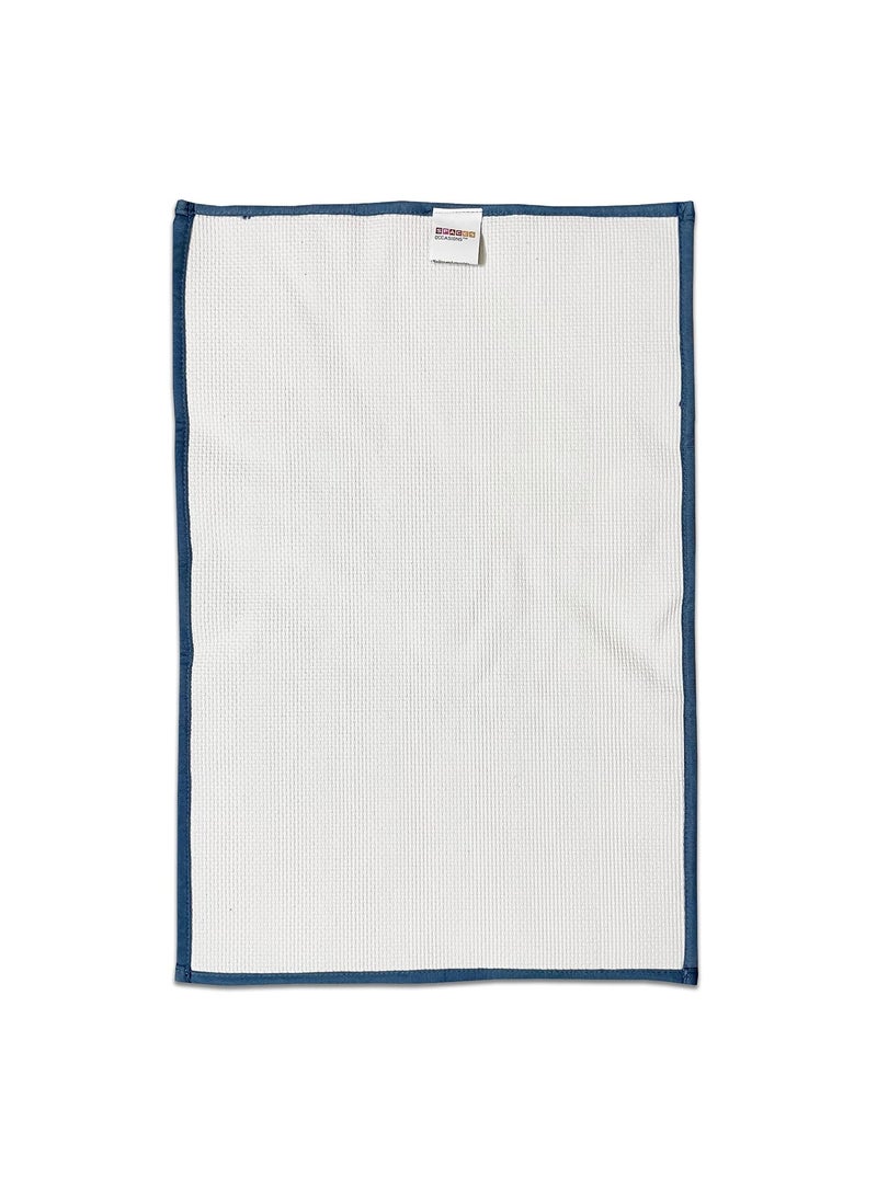 SPACES Exotica Drylon Anti Skid Stain Resistant Quick Dry Bath Mats Small (Solid, 40cmx60cm) - Dark Blue  - Image 3