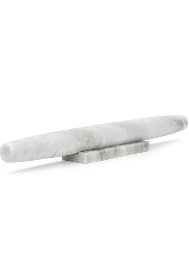 ebuns Marble Cutting Board for Kitchen, Serving, Pastry, Charcuterie, Cheese - 16” x 12” and 16” Marble Rolling Pin Combo - Nonslip Feet for Stability - Accessories For Bakers, Gift Home Decor ideas - Image 4