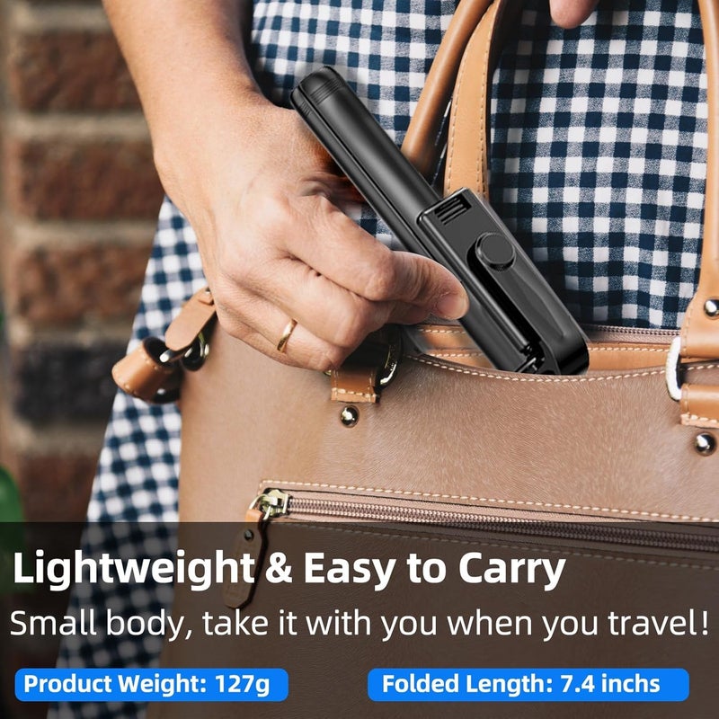 Hold Up عصا السيلفي، عصا سيلفي قابلة للتمديد مع جهاز تحكم عن بعد لاسلكي وحامل ثلاثي القوائم، محمولة، خفيفة الوزن، متوافقة مع جميع الهواتف الذكية والمحمولة (أسود) - Image 5