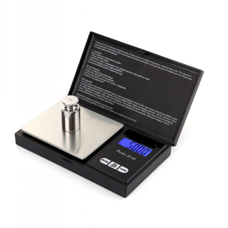 ميزان جيب مقاس 300 جرام و 0.01 جرام مع شاشة LCD مؤطرة خلفياً - ميزان مجوهرات تصميم غطاء ينقلب قابلة للنقل لقياس الذهب والفضة والعملات - Image 2