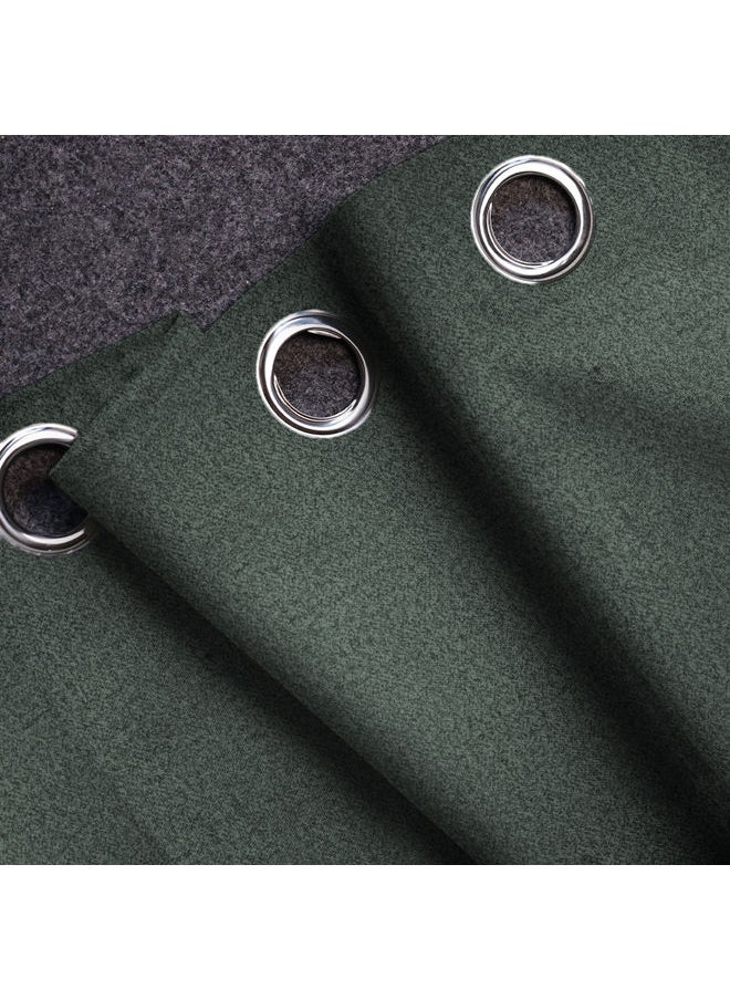 Naguib Selim Curtains House Veral Semi Leather Soft Velour Fabric Steel Grommets For Living Rooms 1 Piece-140 x 280 cm  - Image 3