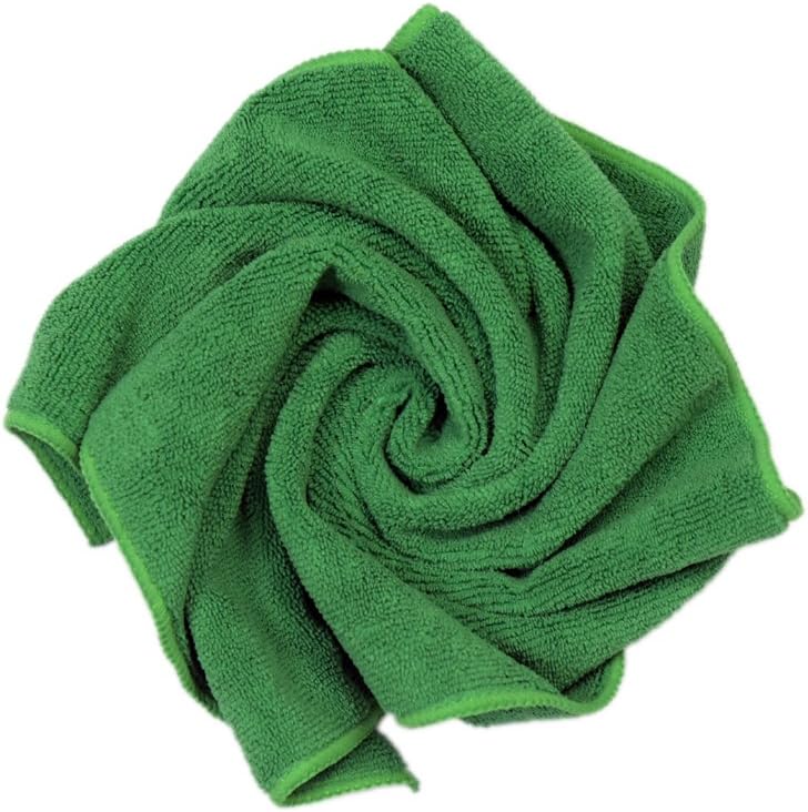 CARCAREZ Premium Microfiber Detailing Towels, 340 GSM Lint Free Car Buffing Waxing Polishing Drying Towel, Pack of 6 (Green) - Image 2