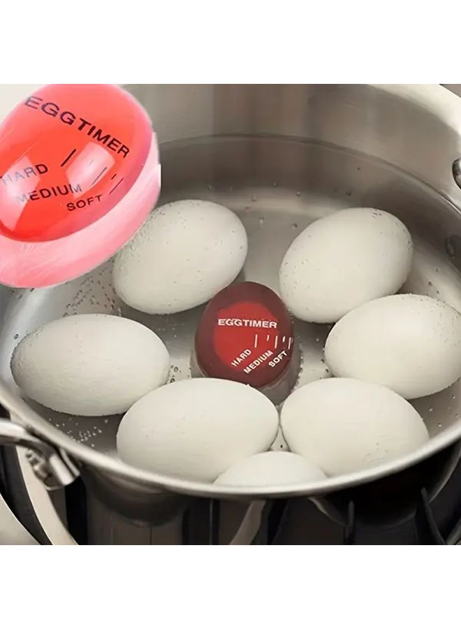 Red 1pc Egg Cooking Timer For Perfect Boiled Eggs No Electricity Needed ABS Material - Image 4