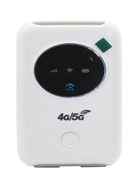 4G LTE Mobile WiFi Router for All Networks Portable WiFi For Travel Unlocked Mobile WiFi Hotspot 12 Hours Battery White