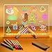 AUJ Led Note Board with Colors Light Up Acrylic Message Board Glowing Acrylic Dry Erase Board with Light Led Boards to Write On Led Writing Board Led Drawing Board Large118 79 inches - Image 3