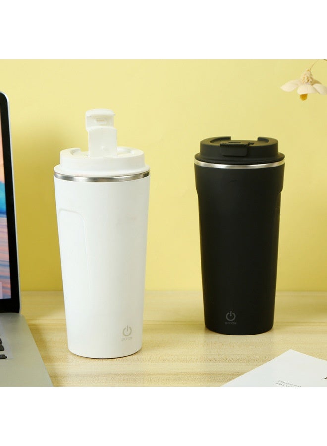 Wholesale Rechargeable Mixing Coffee Cup Magnetic Automatic Mixing Milk Powder 304 Stainless Steel Water Cup Car Cup-Color:Black-Capacity:301-400ml  - Image 3