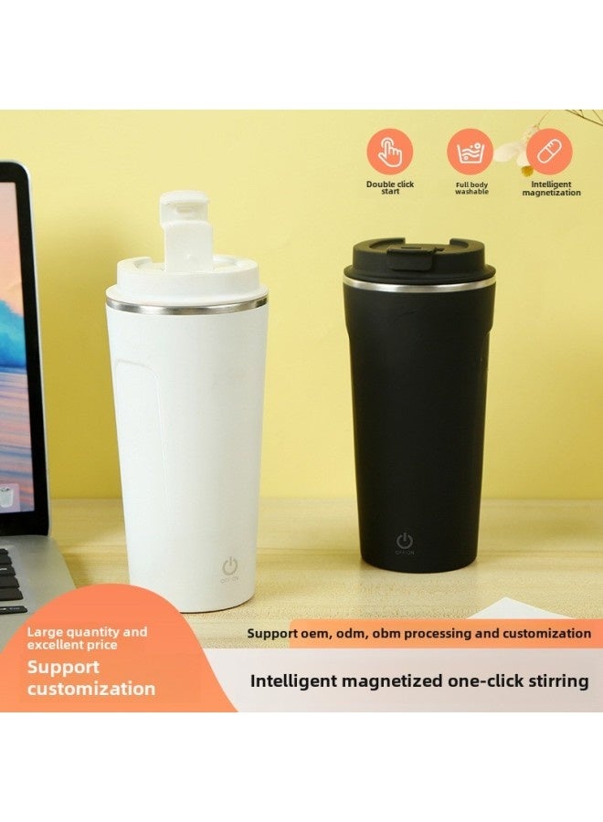 Wholesale Rechargeable Mixing Coffee Cup Magnetic Automatic Mixing Milk Powder 304 Stainless Steel Water Cup Car Cup-Color:Black-Capacity:301-400ml  - Image 2