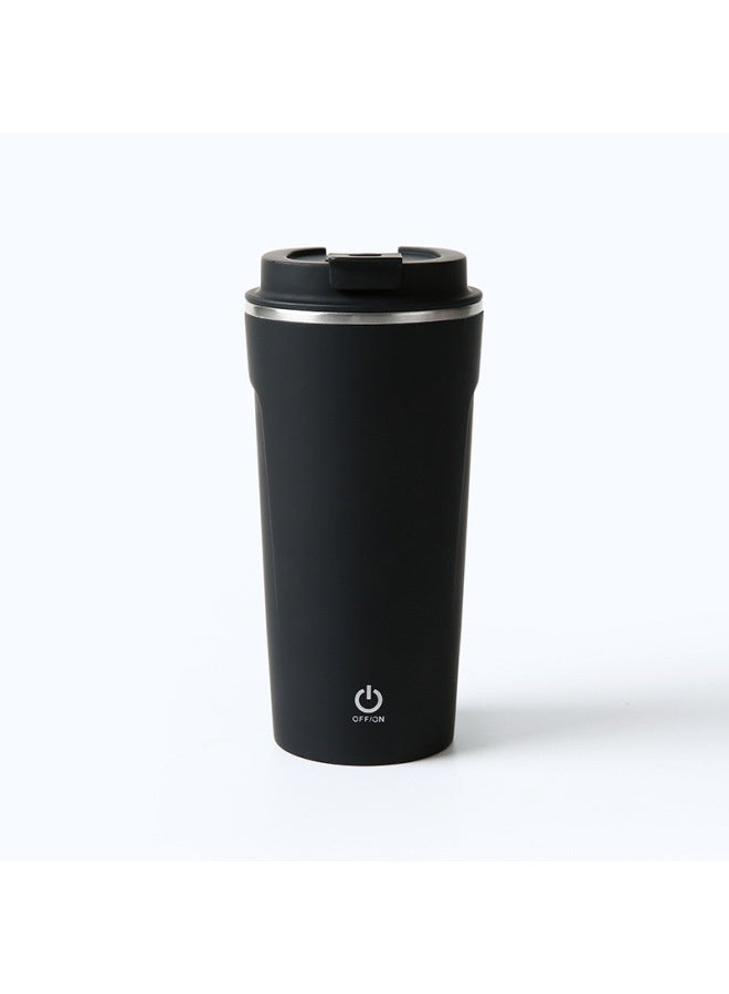 Wholesale Rechargeable Mixing Coffee Cup Magnetic Automatic Mixing Milk Powder 304 Stainless Steel Water Cup Car Cup-Color:Black-Capacity:301-400ml  - Image 1