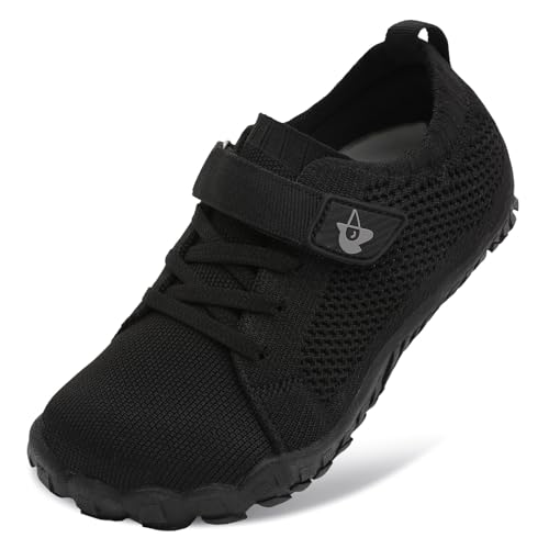 LeIsfIt Kids Girls Boys Shoes Wide Barefoot Shoes Kids Anti-Slip Sneakers Lightweight Hiking Sneakers for Toddler Little Big Kid Black 10 Toddler - Image 1
