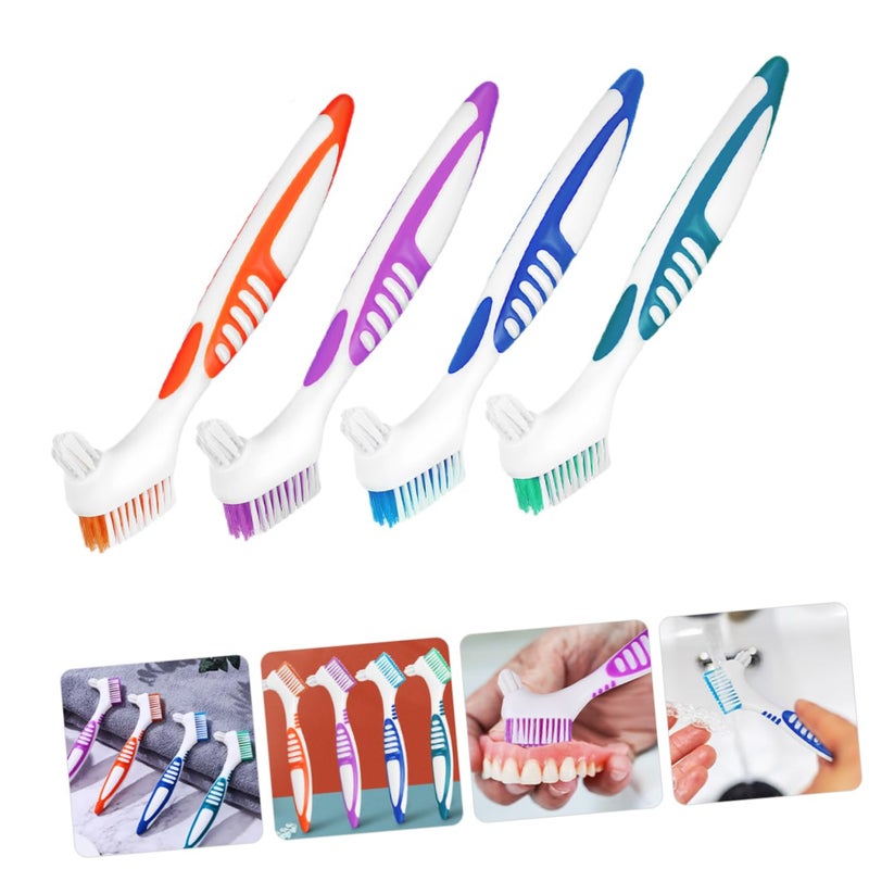 8Pcs Double Sided Denture Brushes for Denture Care Soft Toothbrushes and Gentle Cleaning for Comfortable Use - Image 3