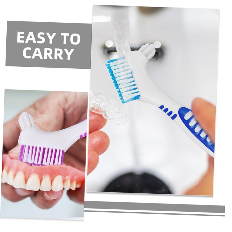8Pcs Double Sided Denture Brushes for Denture Care Soft Toothbrushes and Gentle Cleaning for Comfortable Use - Image 5