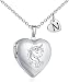 YOUFENG Unicorns Gifts for Her Love Heart Initial Letter Locket Necklace that Holds Pictures Enamel Locket Pendant Gifts for Women N - Image 2