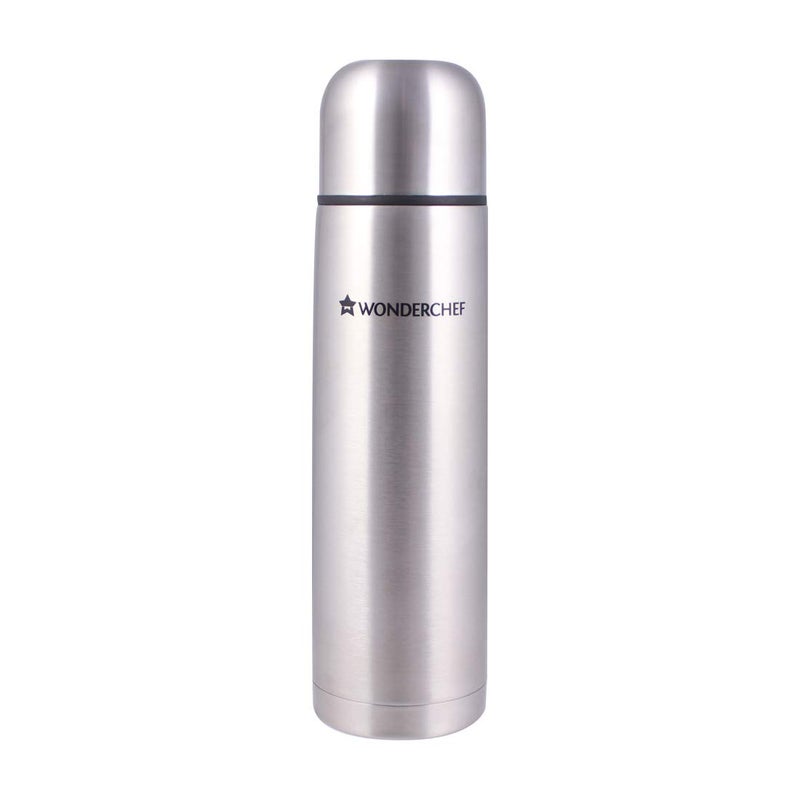 Wonderchef 1000ml Double Wall Stainless Steel Vacuum Insulated Hot and Cold Flask with Travel Pouch, Copper Plated Inner Wall, Spill & Leak Proof, 2 Years Warranty - Image 1
