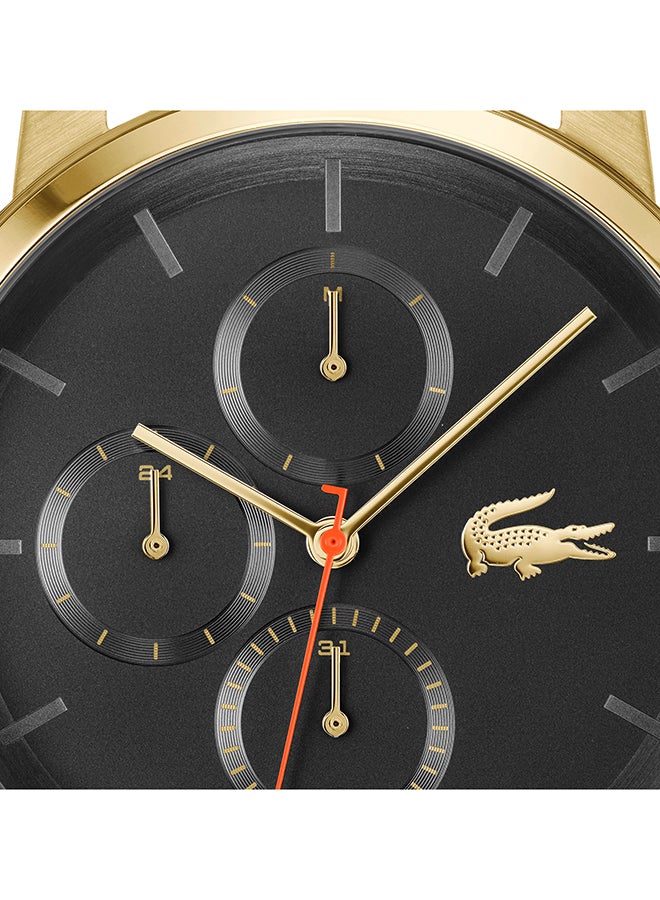 LACOSTE ROUND ANALOG MEN'S BLACK CASE WATCH - 2011407 - Image 4